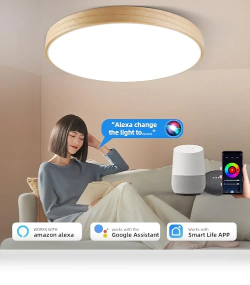 Smart LED Ceiling Light — Close To Ceiling, HOREVO