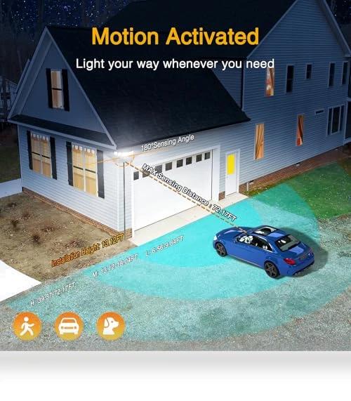 Smart LED Security Lights Motion Sensor Outdoor — Outdoor Security & Flood Lighting, Onforu