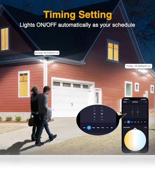 Smart LED Security Lights Motion Sensor Outdoor — Outdoor Security & Flood Lighting, Onforu