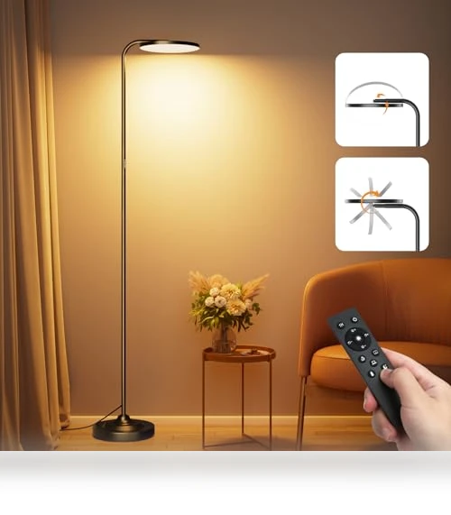 Super Bright LED Floor Lamp with Remote Control — Standing Lights, SIBRILLE