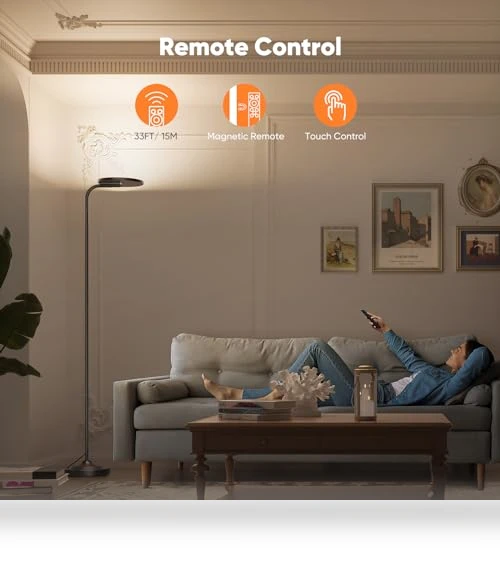 Super Bright LED Floor Lamp with Remote Control — Standing Lights, SIBRILLE