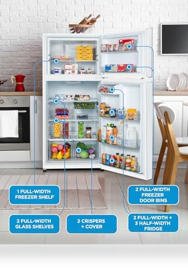 Top Mount Refrigerator with Freezer — Cooling Solutions, Commercial Cool