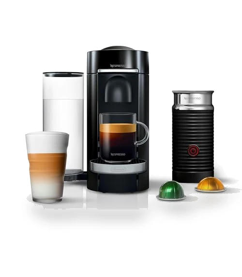 VertuoPlus Deluxe Coffee and Espresso Machine Bundle with Aeroccino Milk Frother — Coffee & Espresso Combos, Nespresso