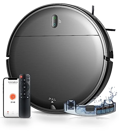 2 in 1 Robotic Vacuum Cleaner with Schedule, App/Voice — Smart Cleaning Robots, MAMNV