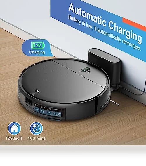 2 in 1 Robotic Vacuum Cleaner with Schedule, App/Voice — Smart Cleaning Robots, MAMNV