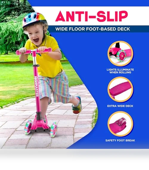 3 Wheel Kick Scooter for Children and Toddlers — Electric Vehicles, HighMaster