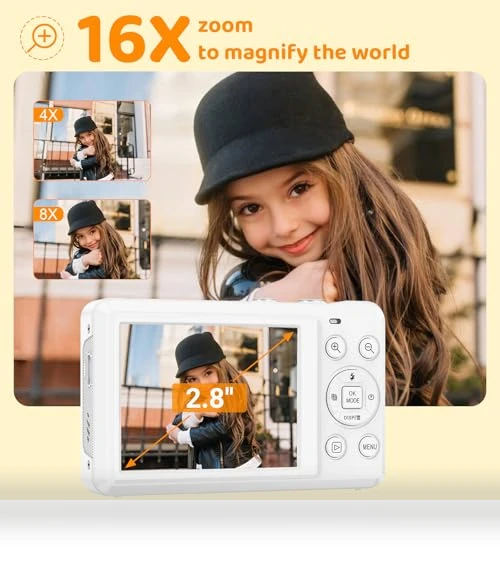 5K Digital Camera with 16X Zoom — Compact Digital Cameras, YiFuar