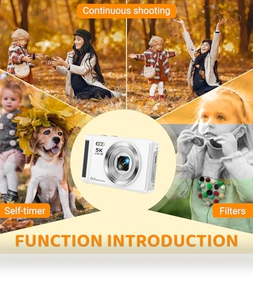 5K Digital Camera with 16X Zoom — Compact Digital Cameras, YiFuar