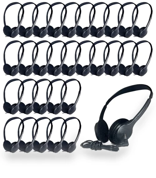 Class Set Headphones for Kids Students School Classroom — In-Ear Headphones, ZHENWAY