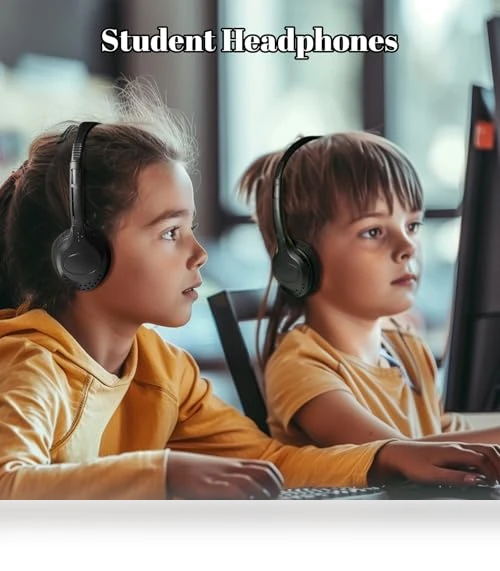 Class Set Headphones for Kids Students School Classroom — In-Ear Headphones, ZHENWAY