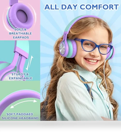 Classroom Headphones Bulk 10 Pack with Microphone — In-Ear Headphones, AILIHEN