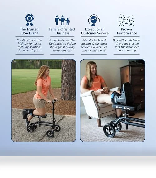 Economy Knee Scooter Steerable Knee Walker — Leg Exercisers, KneeRover