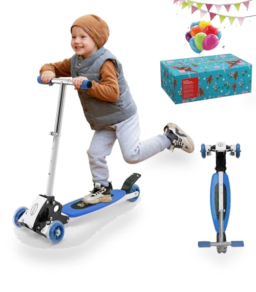 Foldable Three Wheel Lean-to-Steer Scooter for Kids — Electric Vehicles, VUGHIUA