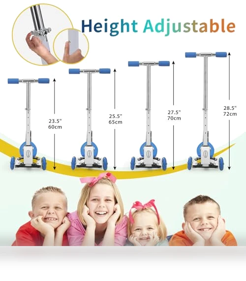 Foldable Three Wheel Lean-to-Steer Scooter for Kids — Electric Vehicles, VUGHIUA