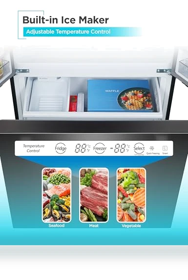 French Door Refrigerator with Built-in Ice Maker — Cooling Solutions, BLACK+DECKER