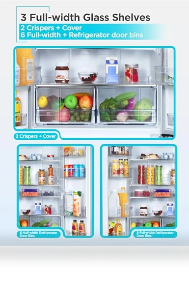 French Door Refrigerator with Built-in Ice Maker — Cooling Solutions, BLACK+DECKER