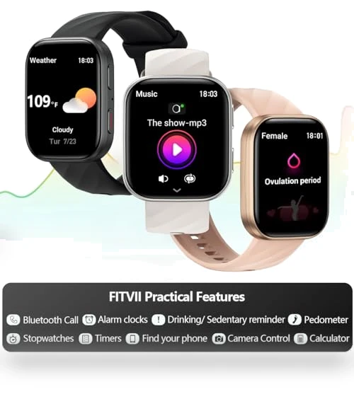 Health & Fitness Tracker Smart Watch — Smartwatches, FITVII