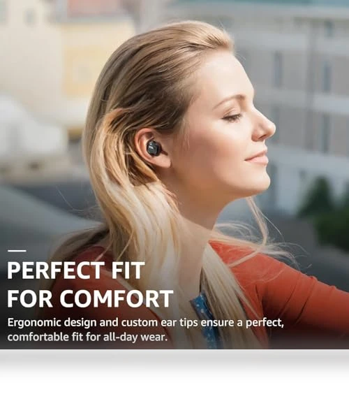 Hybrid Active Noise Cancelling Wireless Earbuds — In-Ear Headphones, TOZO