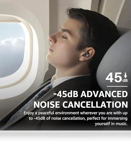 Hybrid Active Noise Cancelling Wireless Earbuds — In-Ear Headphones, TOZO
