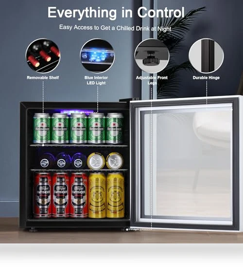 Mini Fridge Cooler - 60 Can Beverage Refrigerator — Mini Fridges, Antarctic Star