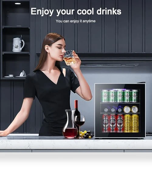 Mini Fridge Cooler - 60 Can Beverage Refrigerator — Mini Fridges, Antarctic Star