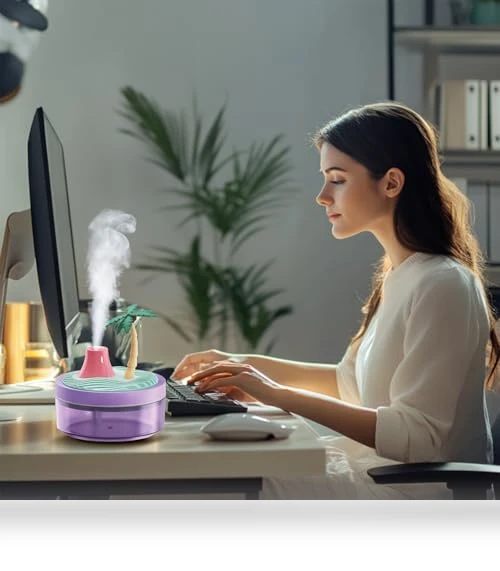 Night Light Humidifier with 2 Mist Modes — Air Moisturizers, ShunChengFa