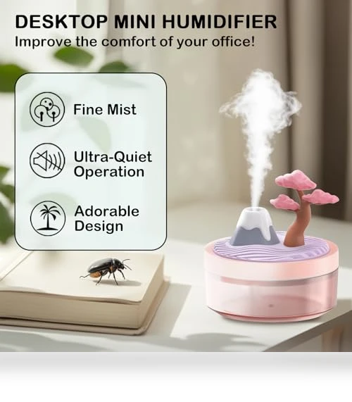 Night Light Humidifier with 2 Mist Modes — Air Moisturizers, ShunChengFa