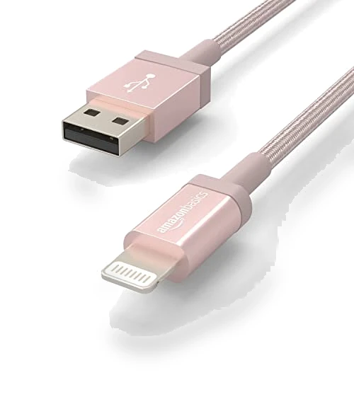 Nylon USB-A to Lightning Charger Cable — Chargers & Cables, Amazon Basics