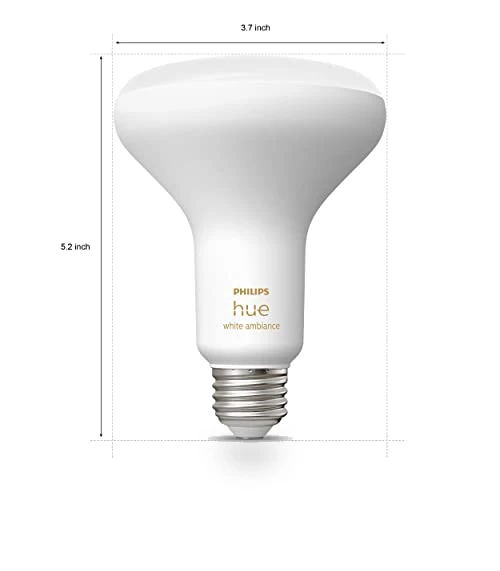 Smart 85W BR30 LED Bulb - White Ambiance Warm-to-Cool White Light - 4 Pack — LED, Philips Hue