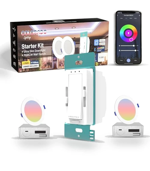 Smart RGB Recessed Lights with Smart Wall Switch — LED, Colorado Lighting