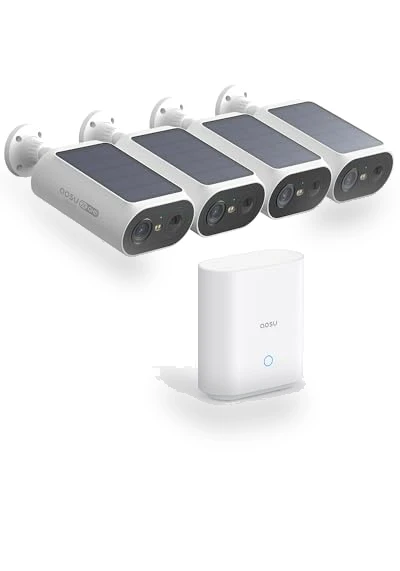 Solar Security Cameras Wireless Outdoor — Smart Home Security, AOSU