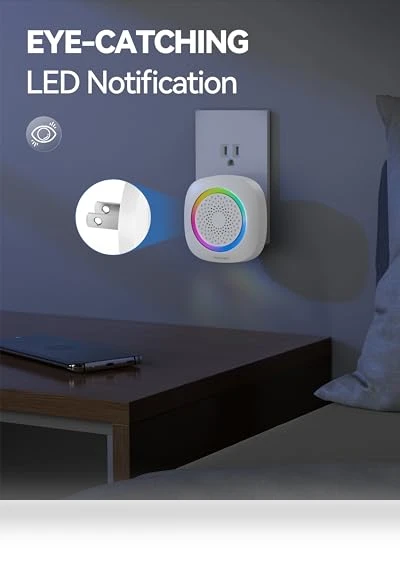 Wireless Doorbell with RGB Light — Chimes, TECKNET