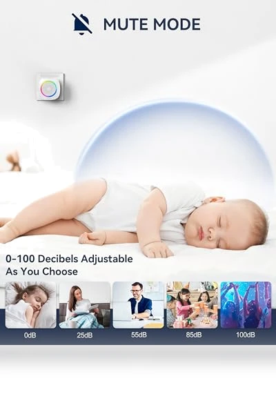 Wireless Doorbell with RGB Light — Chimes, TECKNET