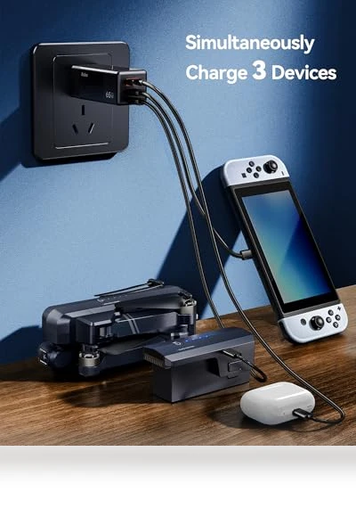 3-Port GaN Fast Charger Block — Chargers & Adapters, Ruko