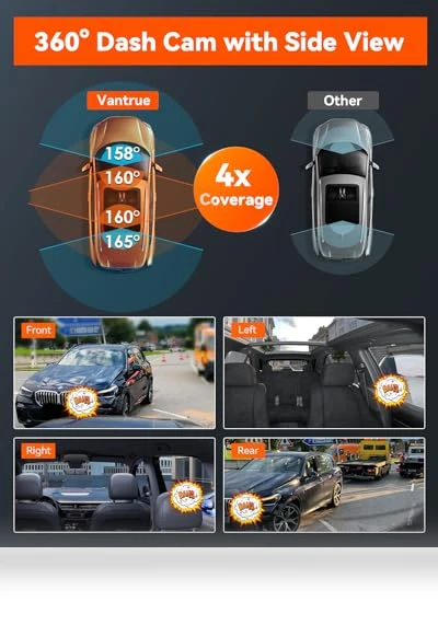 4 Channel WiFi 360° All Sides Dash Cam — Car Accessories & Gadgets, VANTRUE