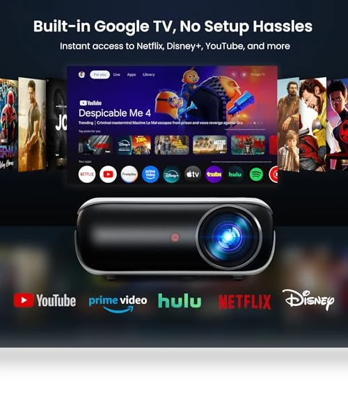 4K UHD Home Theater Smart Projector — Home Theater Projectors, HAPPRUN