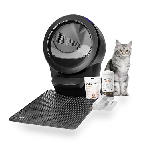 Automatic Self-Cleaning Cat Litter Box — Urine Detectors, Whisker