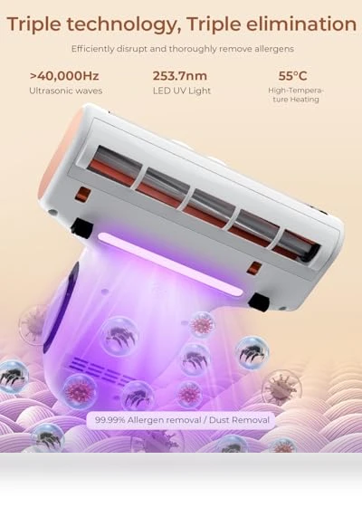 Bed Vacuum Cleaner with Dust Sensor — Vacuums, JIGOO