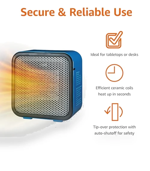 Ceramic Space Heater — Portable Heating Solutions, Amazon Basics