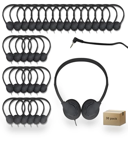 Class Set Headphones for Kids Students School Classroom — In-Ear Headphones, ZHENWAY