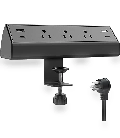 Desk Clamp Power Strip USB C — Power Solutions & Surge Protection, Jgstkcity