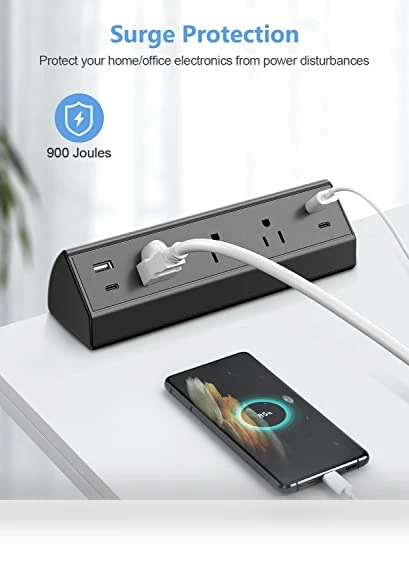 Desk Clamp Power Strip USB C — Power Solutions & Surge Protection, Jgstkcity