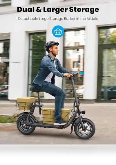 Electric Scooter with Seat for Adults — Electric Self-Balancing Scooters, Gyroshoes