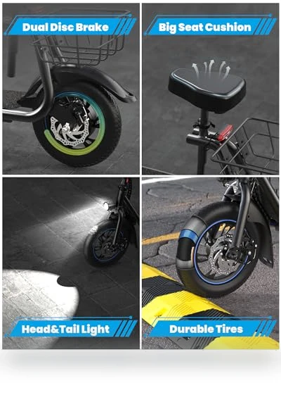 Electric Scooter with Seat for Adults — Electric Self-Balancing Scooters, Gyroshoes