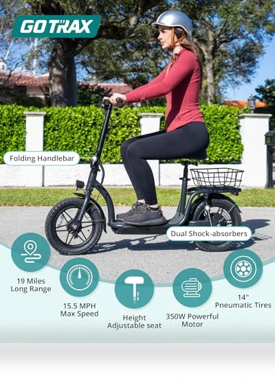 Electric Scooter with Seat — Electric Vehicles, Gotrax