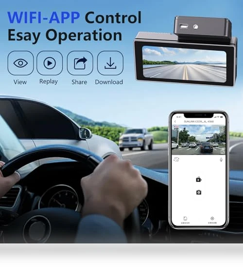 Front and Rear Dash Cam with 3.69” IPS Display — Dashboard Cameras, RUILIXIN