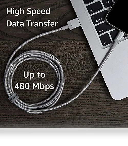 Nylon Braided USB-A to Lightning Charger Cable — Chargers & Cables, Amazon Basics