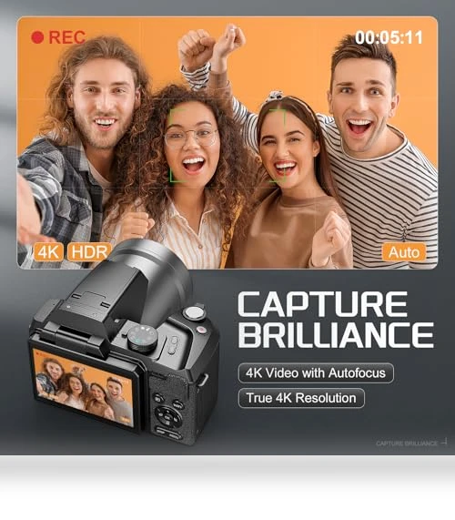 Professional Digital Camera for Photography Autofocus — Compact Digital Cameras, NBDDIGITAL