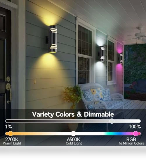 Smart Outdoor Wall Lights — LED, Zinola