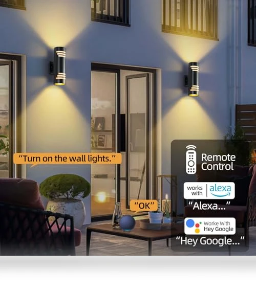 Smart Outdoor Wall Lights — LED, Zinola